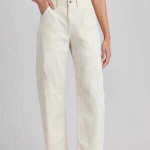 Supplies denim barrel fit white denim